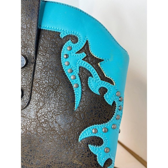 Passions Woman Turquoise Colt Boots Size 10 - Picture 16 of 16